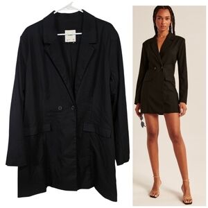 Abercrombie & Fitch Oversized Blazor Mini Jacket Dress Business Button Down